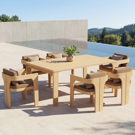 luxury teak malta collection dining set 
