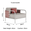 Nex Collection Aluminum Weave Single Sofa 