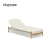 Modern Wooden Powder-Coated Aluminum Sun Lounger KMD18028