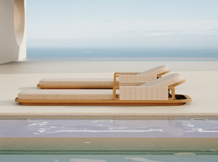 Luxury Teak Outdoor Sun Lounger KMD18007  