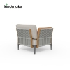Albert Collection Rope Weave Aluminum Conversation Sofa Set