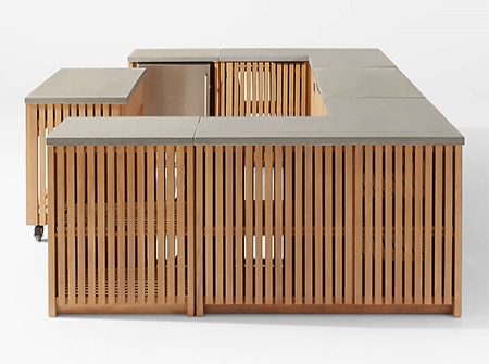 Premium Solid Teak Outdoor Kitchen Cabinets KMO1501