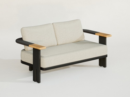 Modern Aluminum Rope Woven Two Seating Sofa KMD18001