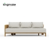 luxury teak amalfi collection outdoor three seater sofa