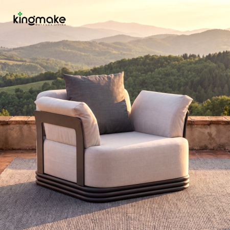 Layva Collection Modern Aluminum Single Sofa
