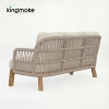 modern teak woven kordi collection three-seater sofa