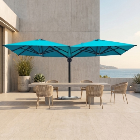 Blue Dual Open Outdoor Umbrella KMS1623-8A