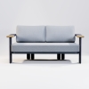 Modern Aluminum Rope Woven Two Seating Sofa KMD18001