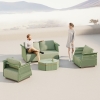 Aluminum Turquoise Series 4-Piece Outdoor Sofa Set KMD18006