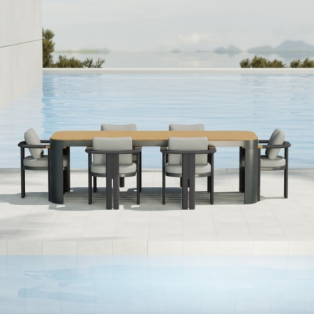 Modern Aluminum Outdoor Dining Set KMD18001