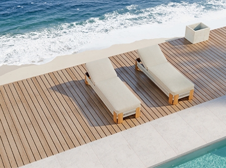 High-end Teak Woven Sun Loungers KMD18002