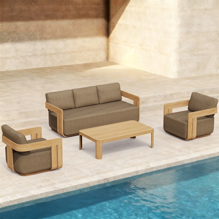 Modern Teak Neo Collection Outdoor Sofa KM18026-T