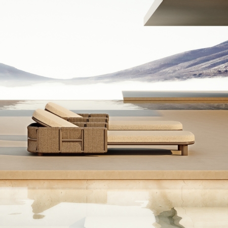 Modern Aluminum Woven Sun Lounger KMD18010