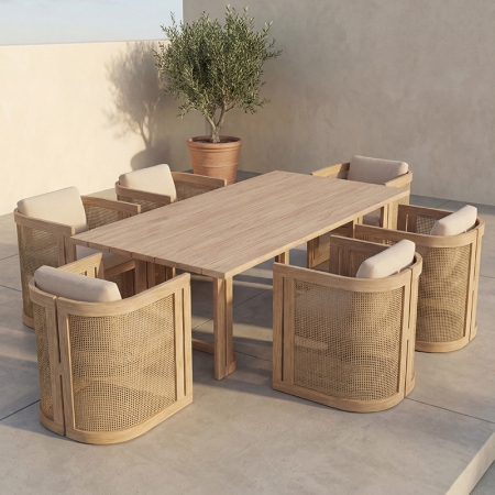 premium solid teak capri collection dining set