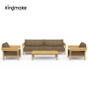Cima Collection Teak Outdoor Three-Seater Sofa