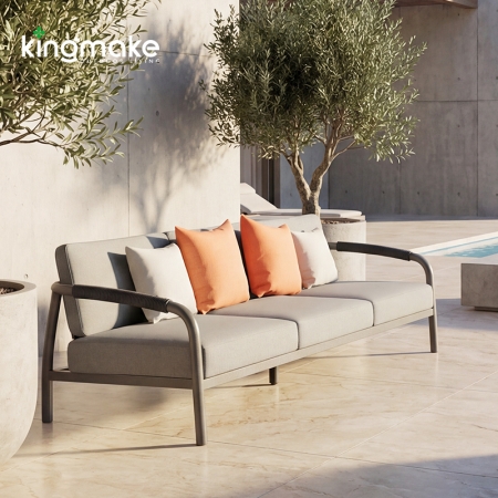 Waterproof Aluminum Rolla Collection Three-Seat Sofa KM18035