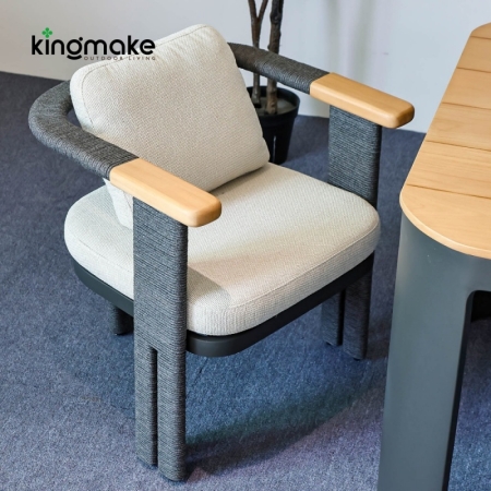 Modern Aluminum Rope Woven Garden Chair KMD18001