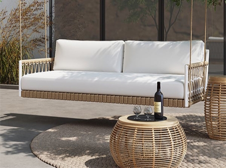 Leisure Aluminum Woven Double Outdoor Swing Chair KM6703