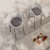 Luxury Aluminum Rope Woven Outdoor Bar Set With Stools KM7203