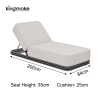 Layva Collection Modern Aluminum Sun Lounger