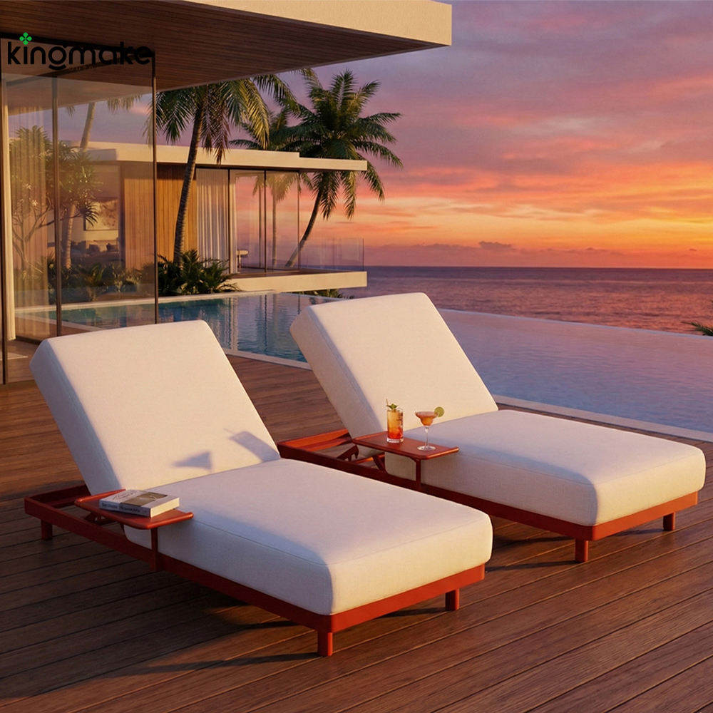 Elevate Guest Comfort: Outdoor Chaise Lounges with Arms for Hospitality
