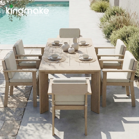 Modern Teak Outdoor Dining Set KMD18038