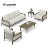 Modern Aged Teak Kael Collection Three-Seating Sofa KMD18027