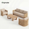 premium solid teak capri collection sofa set