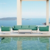 Lake Green Fabric Sofa Set KMD18008