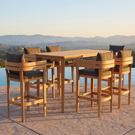 Cima Collection Teak Outdoor Bar Set