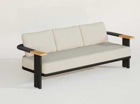 Modern Aluminum Rope Woven Three Seating Sofa KMD18001