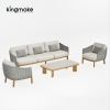 luxury teak woven luvia collection sofa