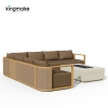 Maui Cane Collection L-Shape Sofa