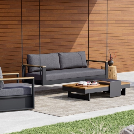 Modern Aluminum Two-Seater Swing Chair KM6705