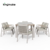 Cenxi Collection White Outdoor Dining Set 