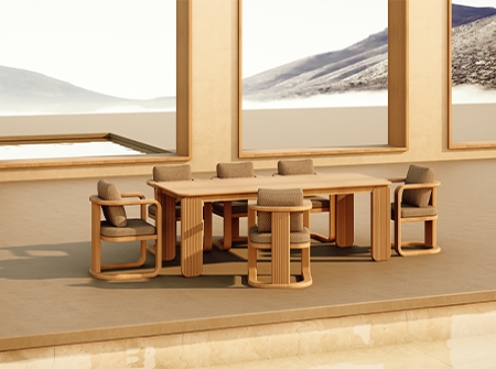 Luxury Solid Teak Outdoor Dining Set KMD18025