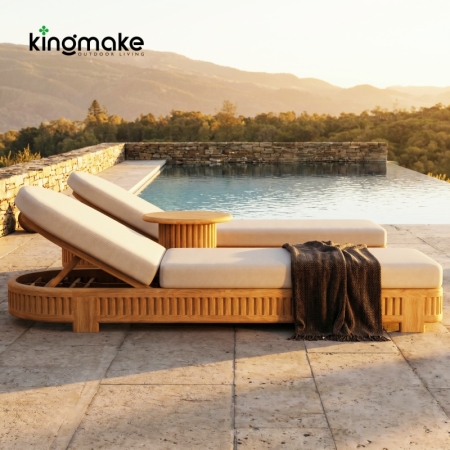 luxury teak amalfi collection sun lounger