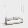Aluminum Rope Woven 2-Seater Swing Chair KM6703