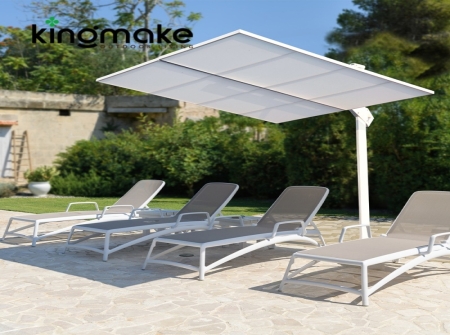 High-end Aluminum Square Flat Roof Umbrella KMS8624-7