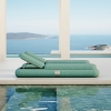 Lake Green Fabric Single Sun Lounger KMD18008