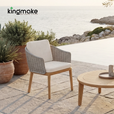 luxury teak woven luvia collection garden chair
