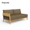 Cima Collection Teak Outdoor Modular Sofa 