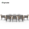 Albert Collection Rope Weave Aluminum Outdoor Dining Set