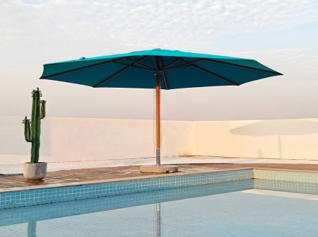 Simple Aluminum Round Outdoor Umbrella KMS8603-4A