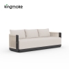 Laguna Collection Aluminum Three-Seat Outdoor Sofa With Hand-Woven Rope