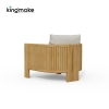 luxury teak amalfi collection outdoor single sofa