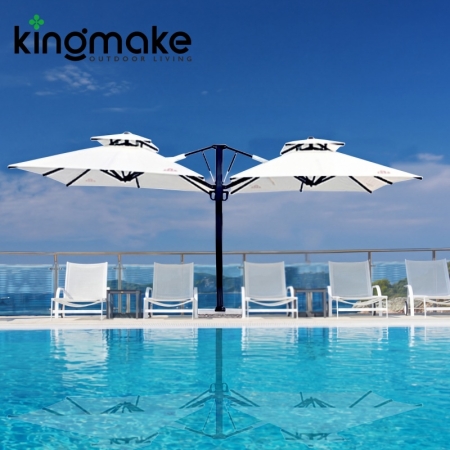High-End Aluminum Twin Cantilever Umbrellas KMS8601-8B