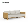luxury teak amalfi collection outdoor three seater sofa