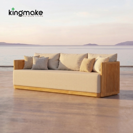 Luxury Amalfi Collection Teak Three-Seater Sofa