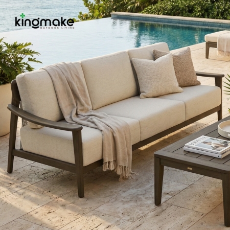 Modern Aged Teak Kael Collection Three-Seating Sofa KMD18027